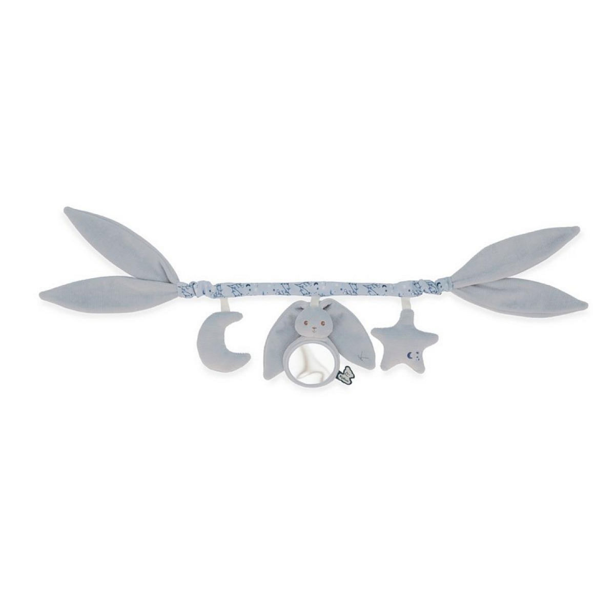 Kaloo Chaîne d'Activités Lapinoo Bleu pour Poussettes et Cozy avec Miroir et Hochets
