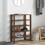 Voir la diapositive 3 : VIDAXL Etagere a chaussures chene marron 61x32x87,5 cm bois ingenierie