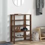 Voir la diapositive 3 : VIDAXL Etagere a chaussures chene marron 61x32x87,5 cm bois ingenierie
