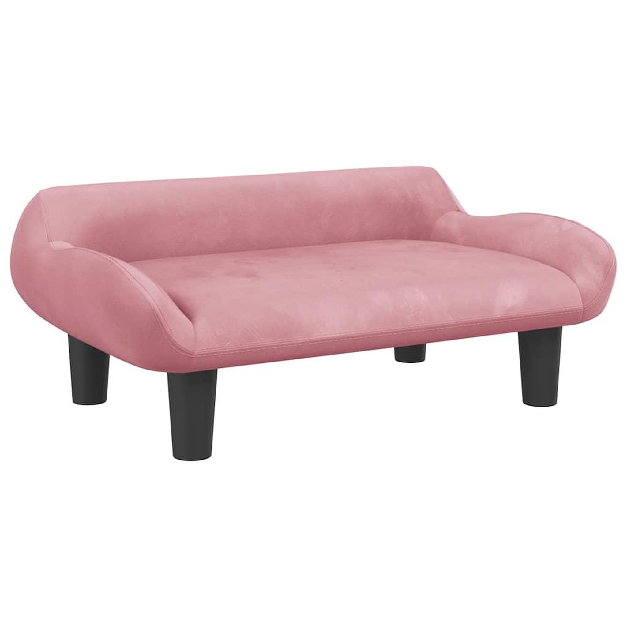 Voir la diapositive 2 : VIDAXL Lit pour chien rose 70x40x24 cm velours