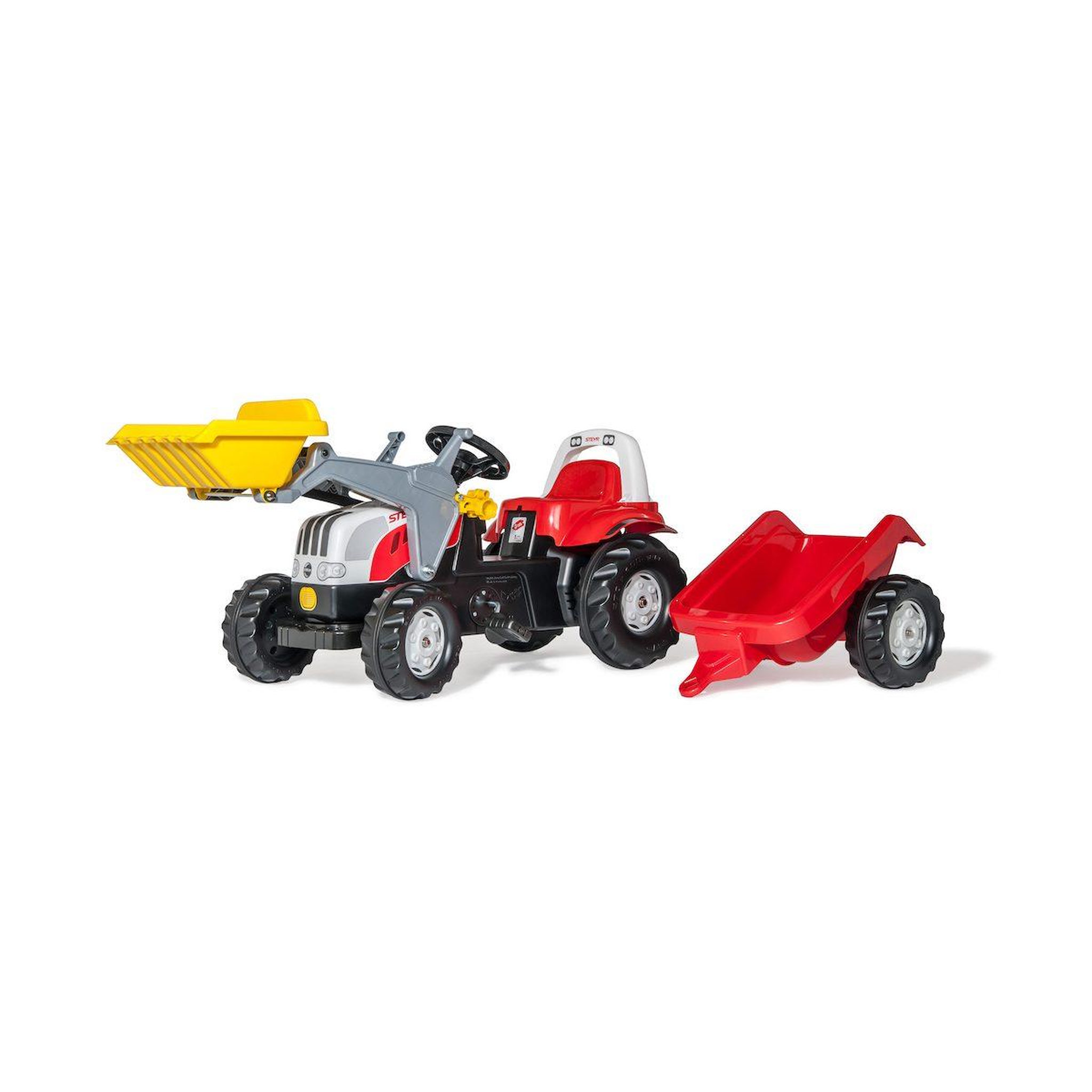 ROLLY TOYS Tracteur a pedales + remorque rollykid steyr 6165 cvt