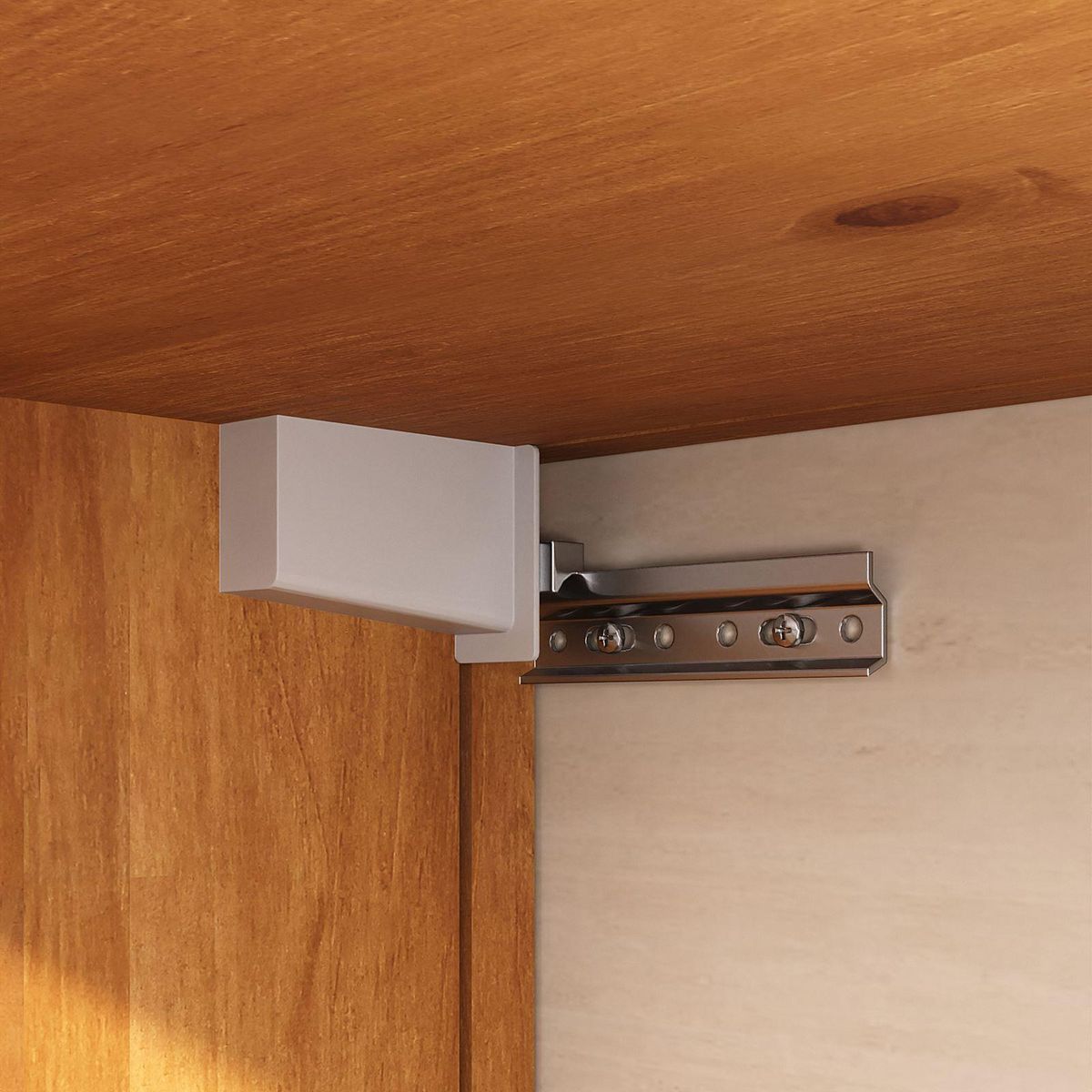 IDIMEX Meuble TV suspendu TECCA L 180 cm 3 portes en bois massif