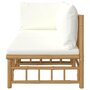 Voir la diapositive 4 : VIDAXL Salon de jardin 2 pcs avec coussins blanc creme bambou