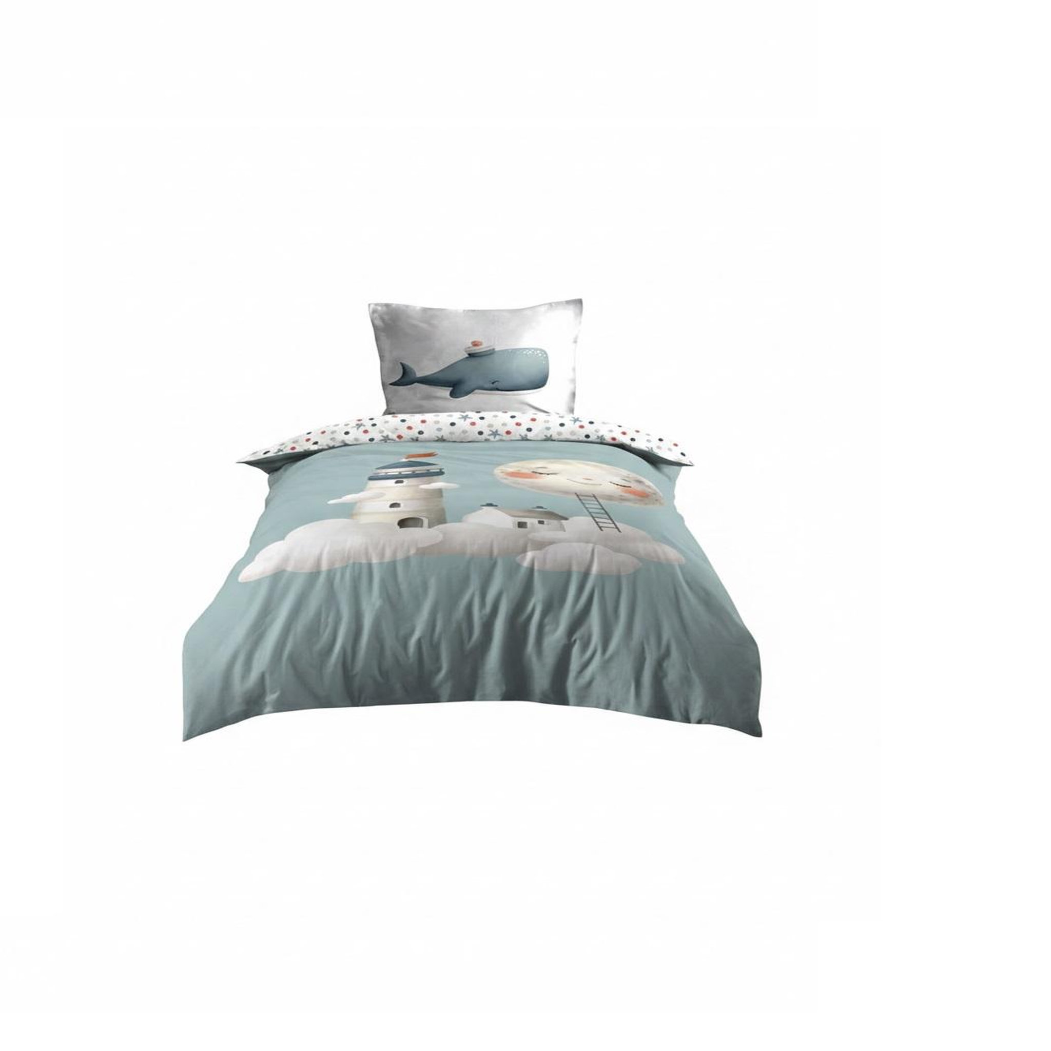Eden Housse de couette + taie moby la baleine