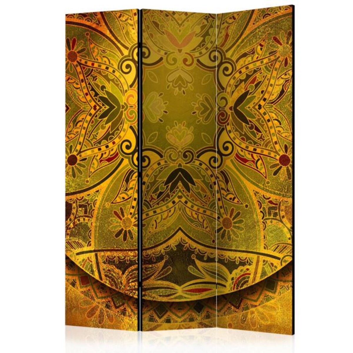 Paris Prix Paravent 3 Volets  Mandala : Force D'or  135x172cm