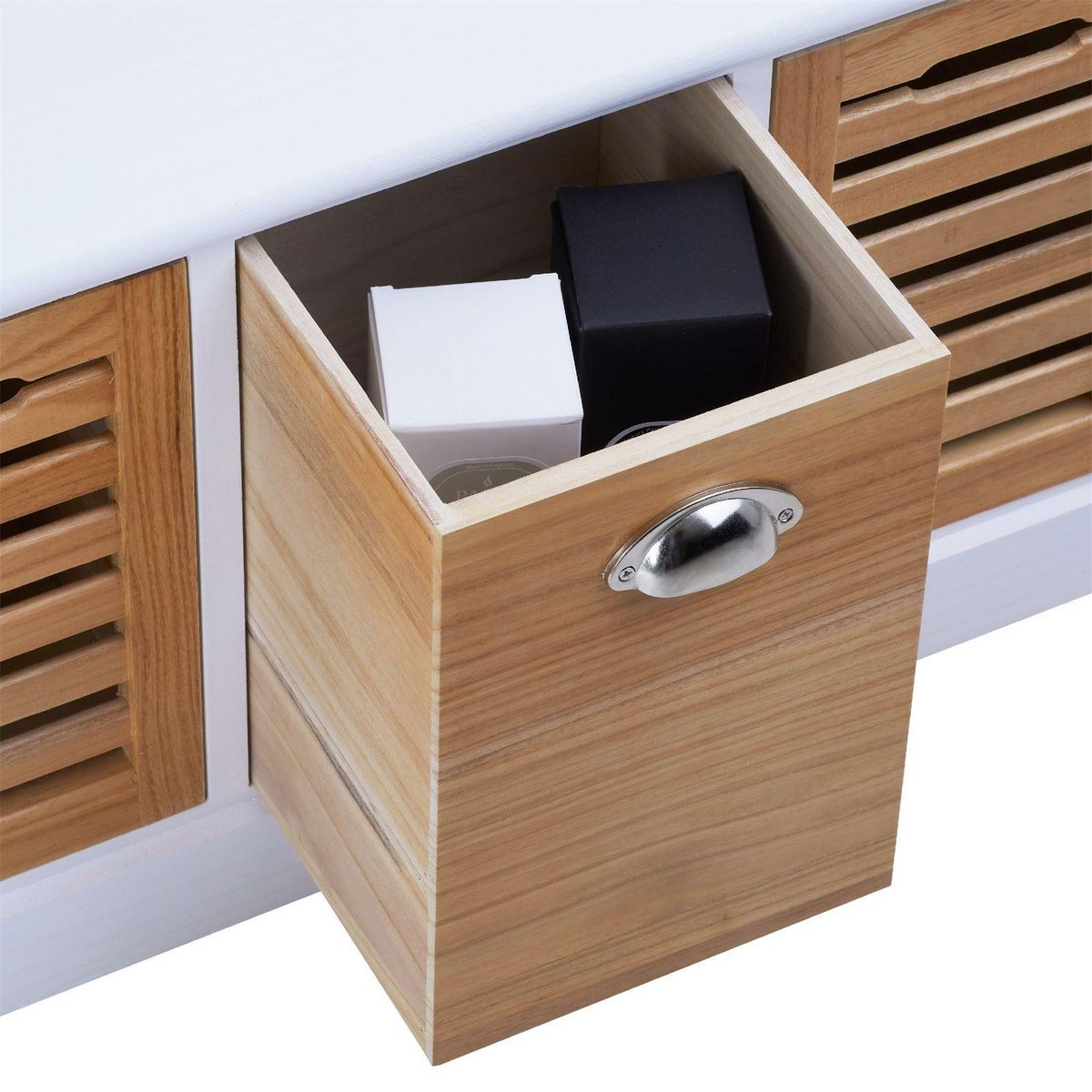 IDIMEX Banc de rangement TRIENT, 3 caisses