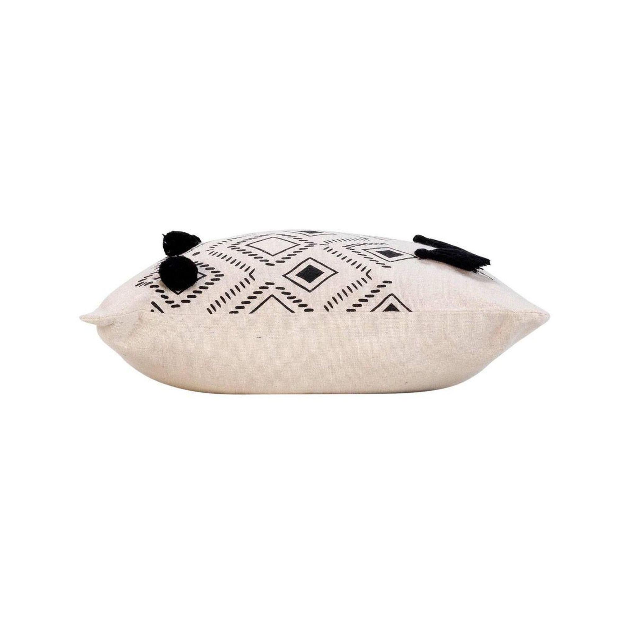 Voir la diapositive 2 : Douceur d'Intérieur Coussin déco imprimé  nalika  40x40cm naturel