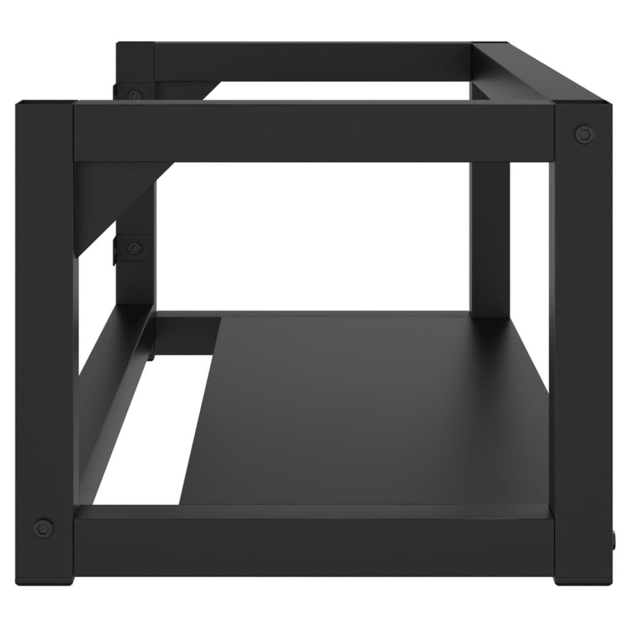 Voir la diapositive 4 : VIDAXL Cadre de lavabo de salle de bain mural Noir 79x38x31 cm Fer