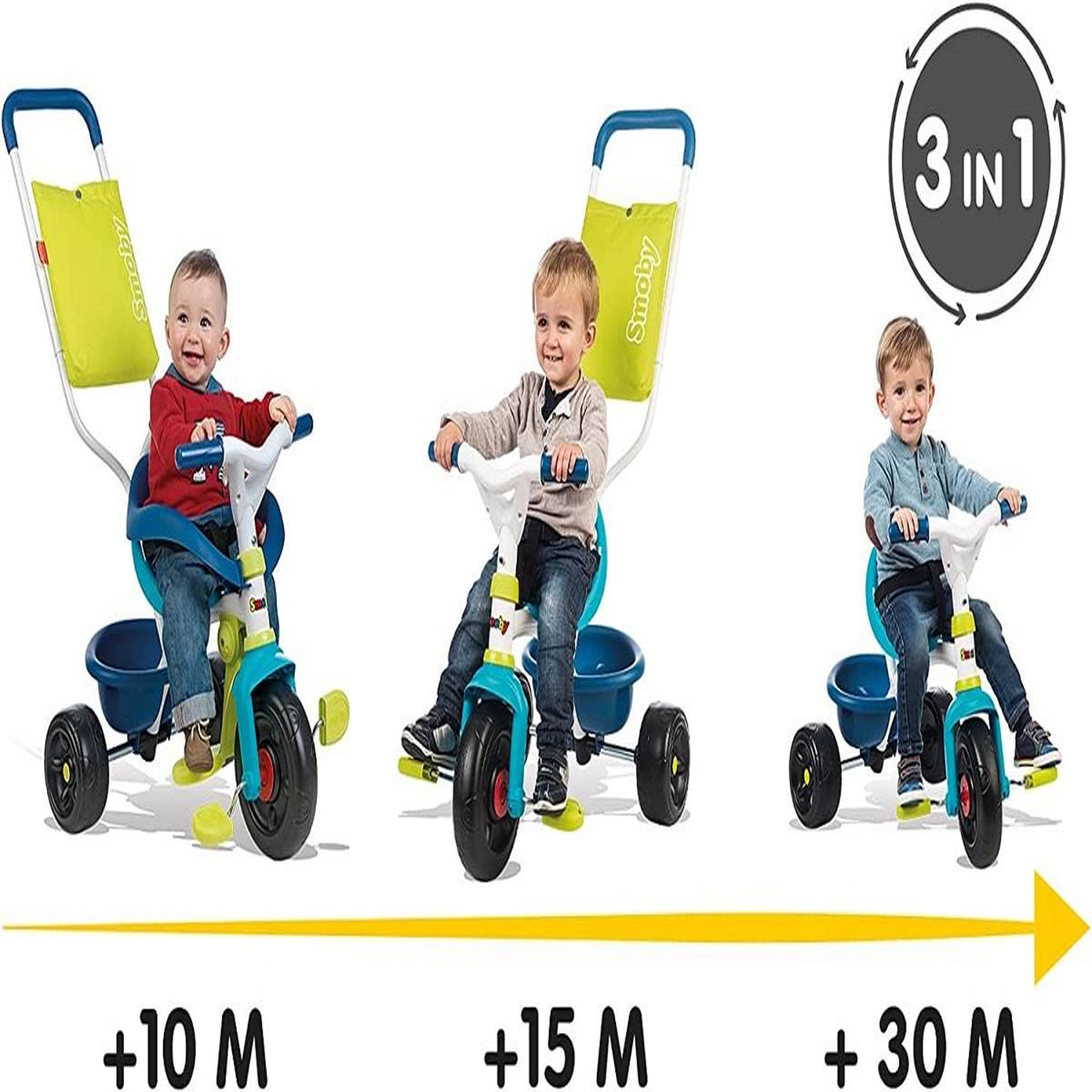 Voir la diapositive 5 : SMOBY Tricycle Be Fun confort mixte bleu