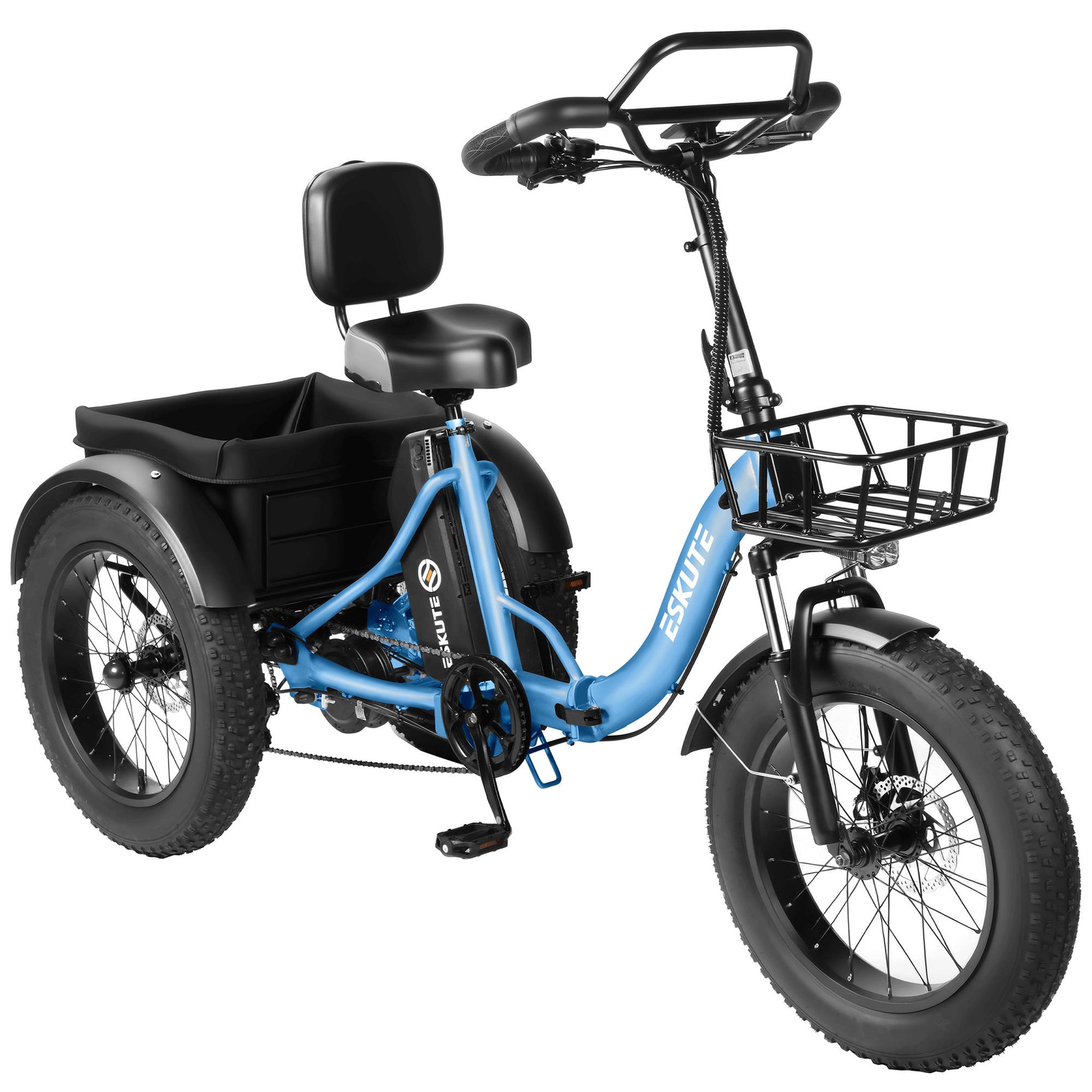 Voir la diapositive 1 : ESKUTE Tricycle Électrique 20  ESKUTE T302PRO