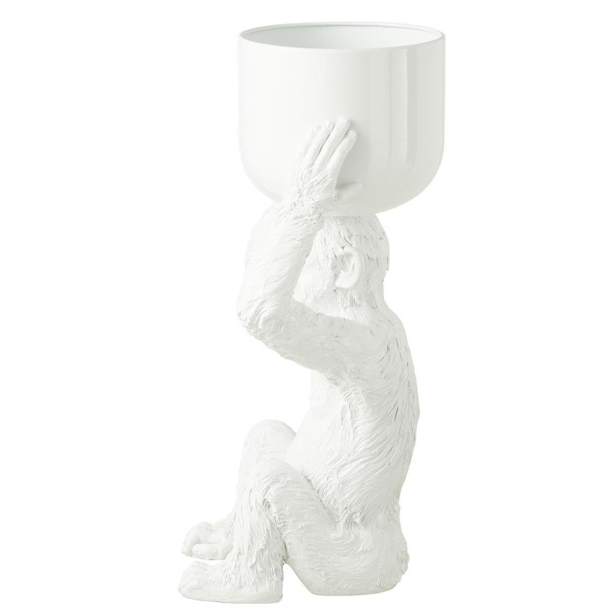 Voir la diapositive 3 : J-LINE Seau à glace design  singe  57cm blanc