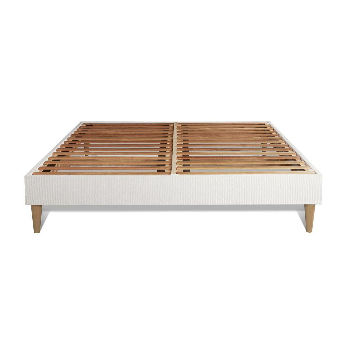 SEPTNUITS PACK Matelas + sommier kit blanc Memo Bio Mousse à mémoire de forme Maxi épaisseur + Couette + 2 oreillers