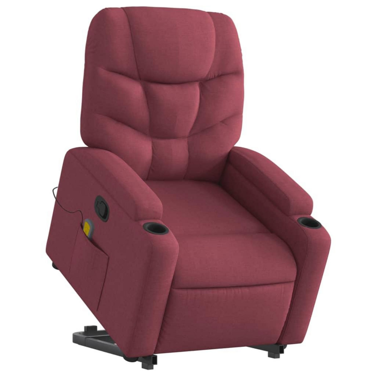 VIDAXL Fauteuil inclinable de massage Rouge bordeaux Tissu