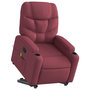 Voir la diapositive 3 : VIDAXL Fauteuil inclinable de massage Rouge bordeaux Tissu