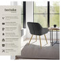 Voir la diapositive 2 : tectake Chaise de salle à manger rembourrée en velours côtelé gris anthracite/jaune or Lot de 2