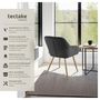 Voir la diapositive 2 : tectake Chaise de salle à manger rembourrée en velours côtelé gris anthracite/jaune or Lot de 2