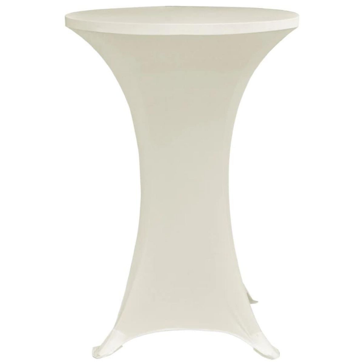 VIDAXL Housses elastiques de table Ø 60 cm Creme 4 pcs