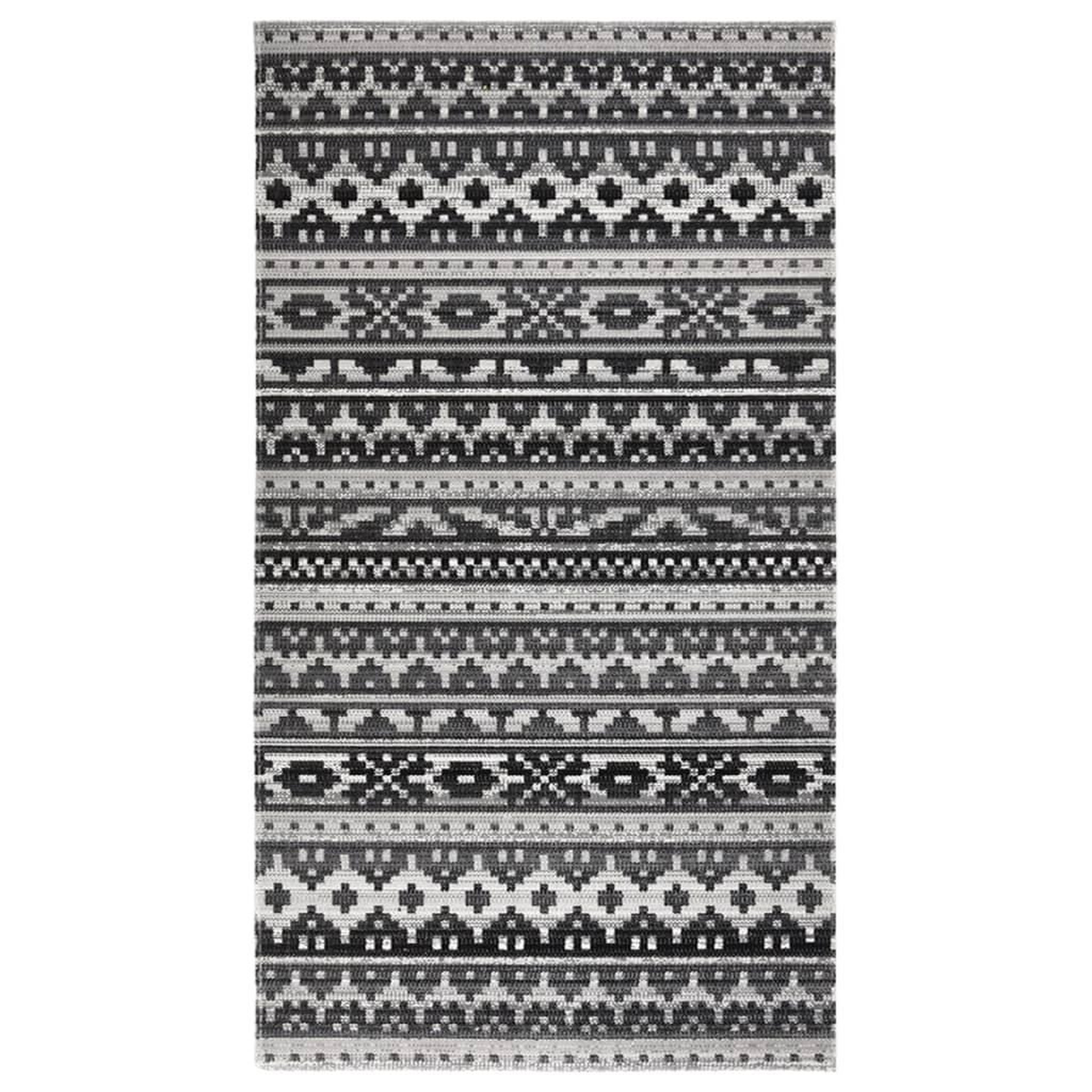 Voir la diapositive 1 : VIDAXL Tapis a tissage plat d'exterieur 115x170 cm Gris fonce