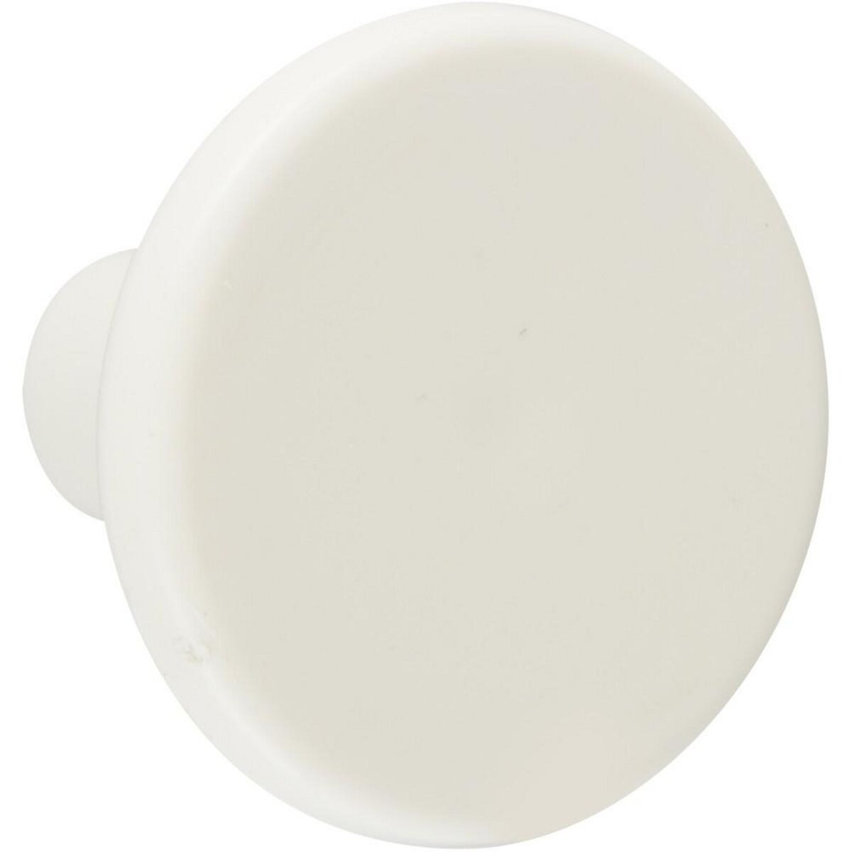 CENTRALE BRICO Lot de 6 boutons de meuble Rond blanc plastique H.27 x l.33 x P.33 mm
