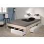 Voir la diapositive 7 : Lit double adulte 160x200 cm avec rangements BOOST