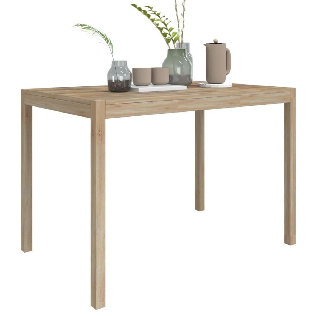 VIDAXL Table a manger 110x70x75 cm bois d'acacia solide