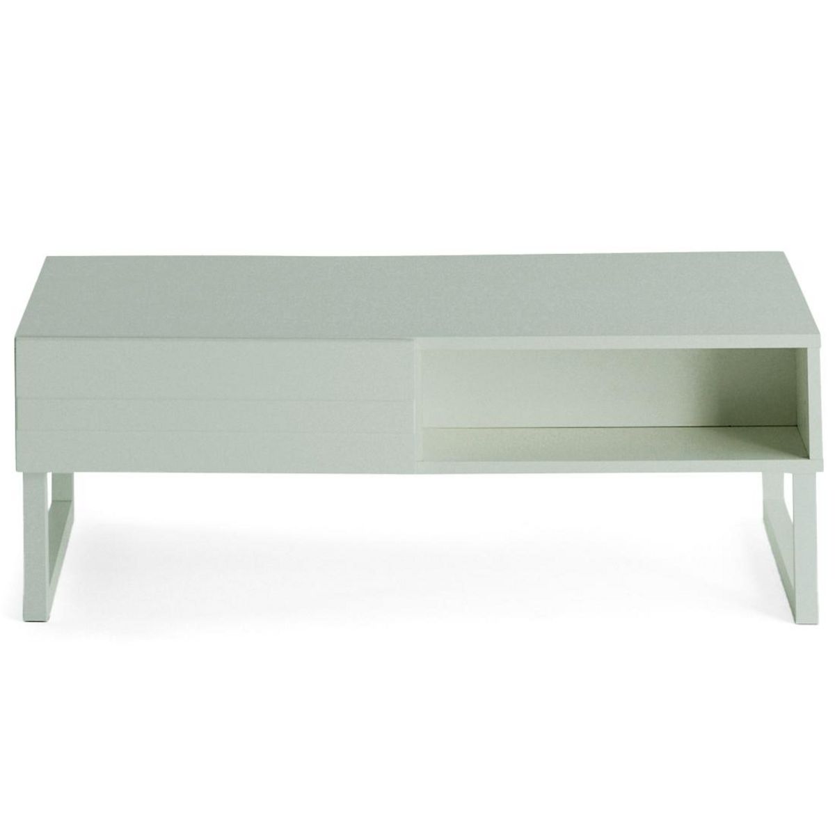 BEST MOBILIER Sofia - table basse - vert sauge mat - 1 niche - 110 cm