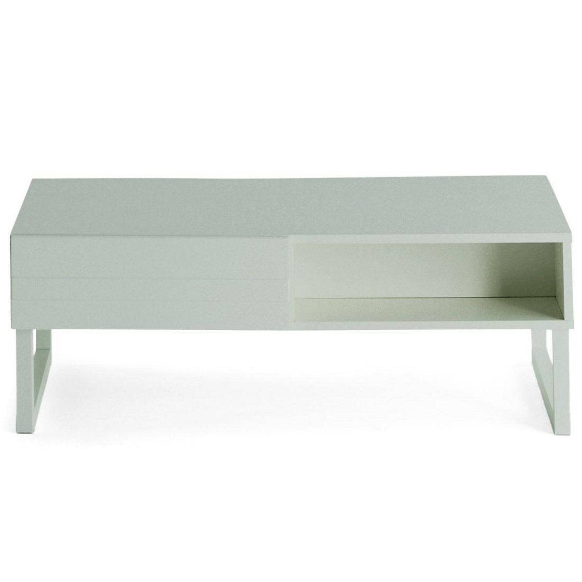 BEST MOBILIER Sofia - table basse - vert sauge mat - 1 niche - 110 cm