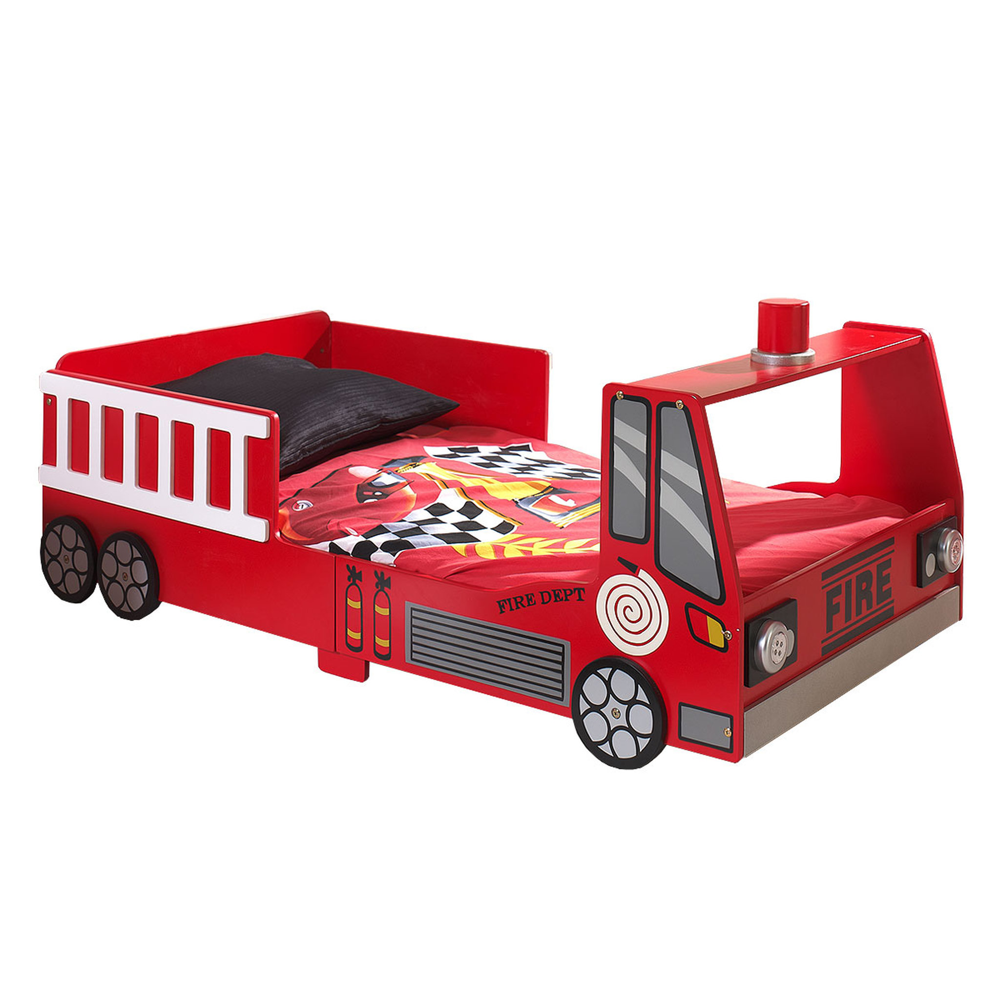 Lit enfant voiture Camion de pompier 70 x 140 cm