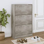 Voir la diapositive 1 : VIDAXL Armoire a chaussures Gris beton 63x24x103 cm Bois d'ingenierie