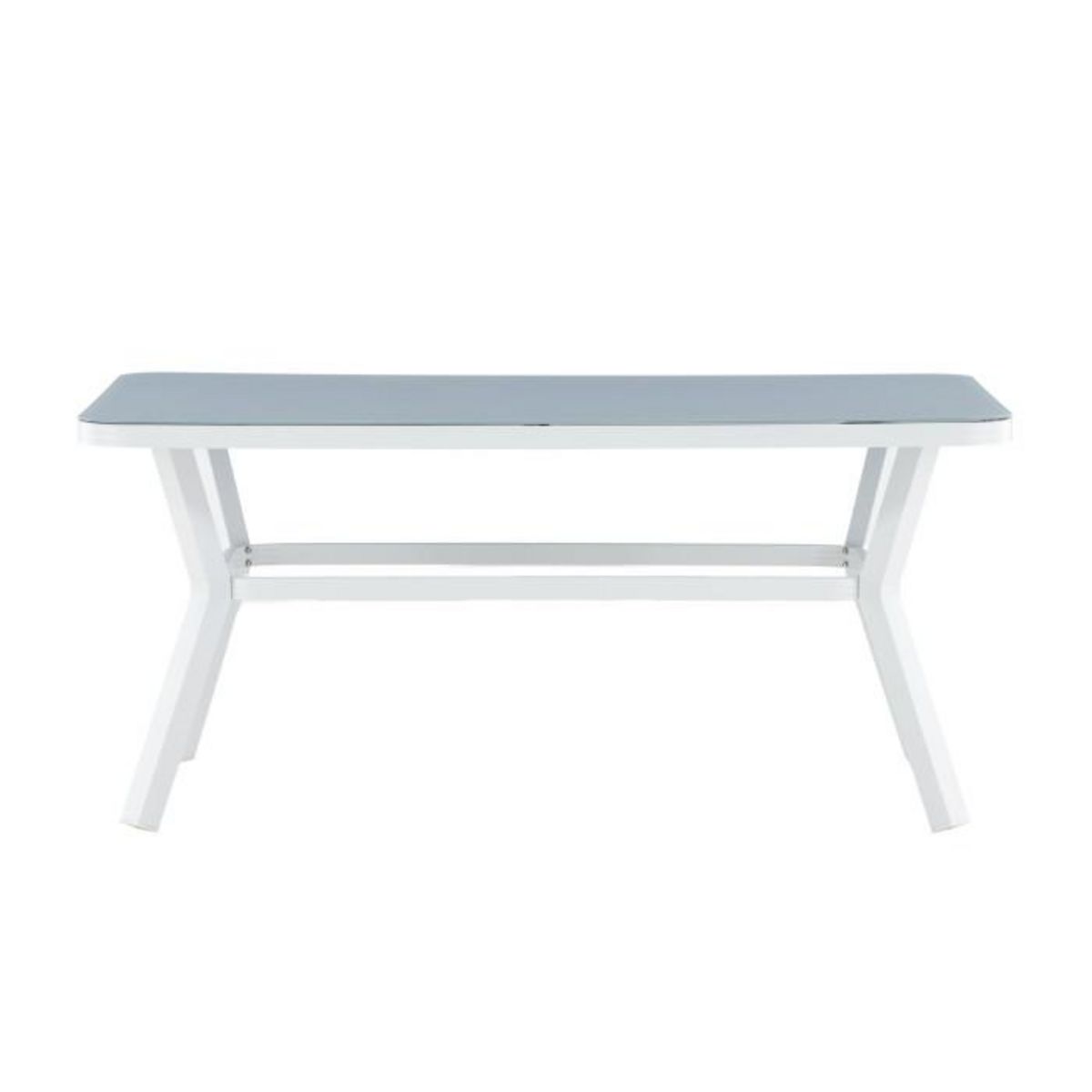 Paris Prix Table de Jardin  Virya  160cm Blanc & Gris