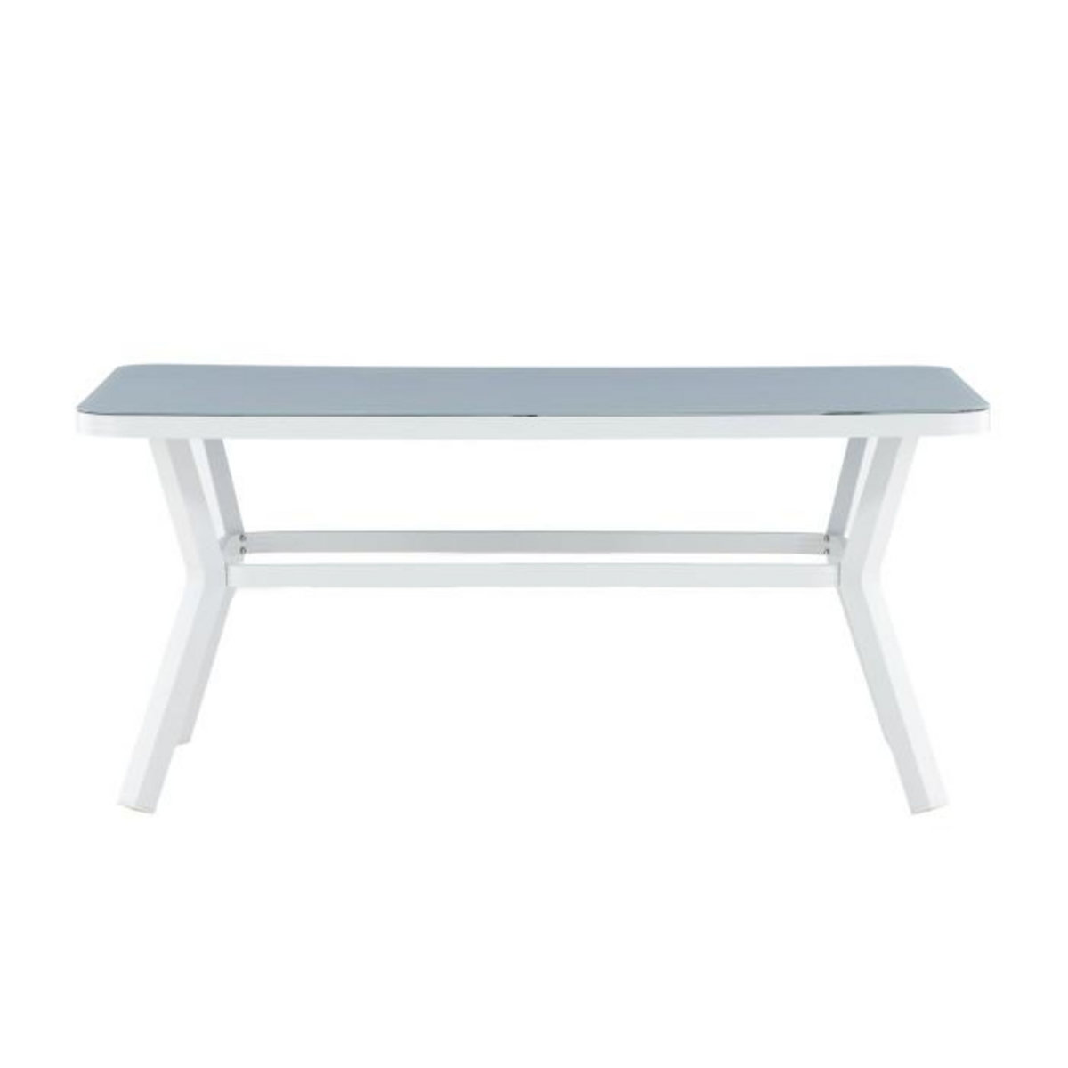 Paris Prix Table de Jardin  Virya  160cm Blanc & Gris