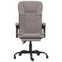 Voir la diapositive 3 : VIDAXL Fauteuil inclinable de bureau Taupe Tissu