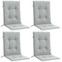 Voir la diapositive 3 : VIDAXL Coussins de chaise a dossier bas lot de 4 gris clair melange