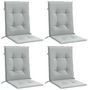 Voir la diapositive 3 : VIDAXL Coussins de chaise a dossier bas lot de 4 gris clair melange