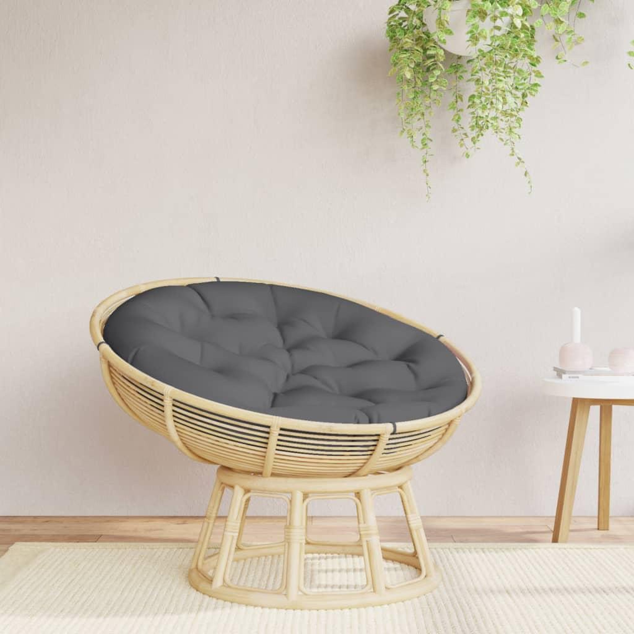 VIDAXL Coussin rond anthracite Ø 100 x11 cm tissu oxford