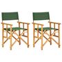 Voir la diapositive 1 : VIDAXL Chaises de metteur en scene lot de 2 bois massif d'acacia vert