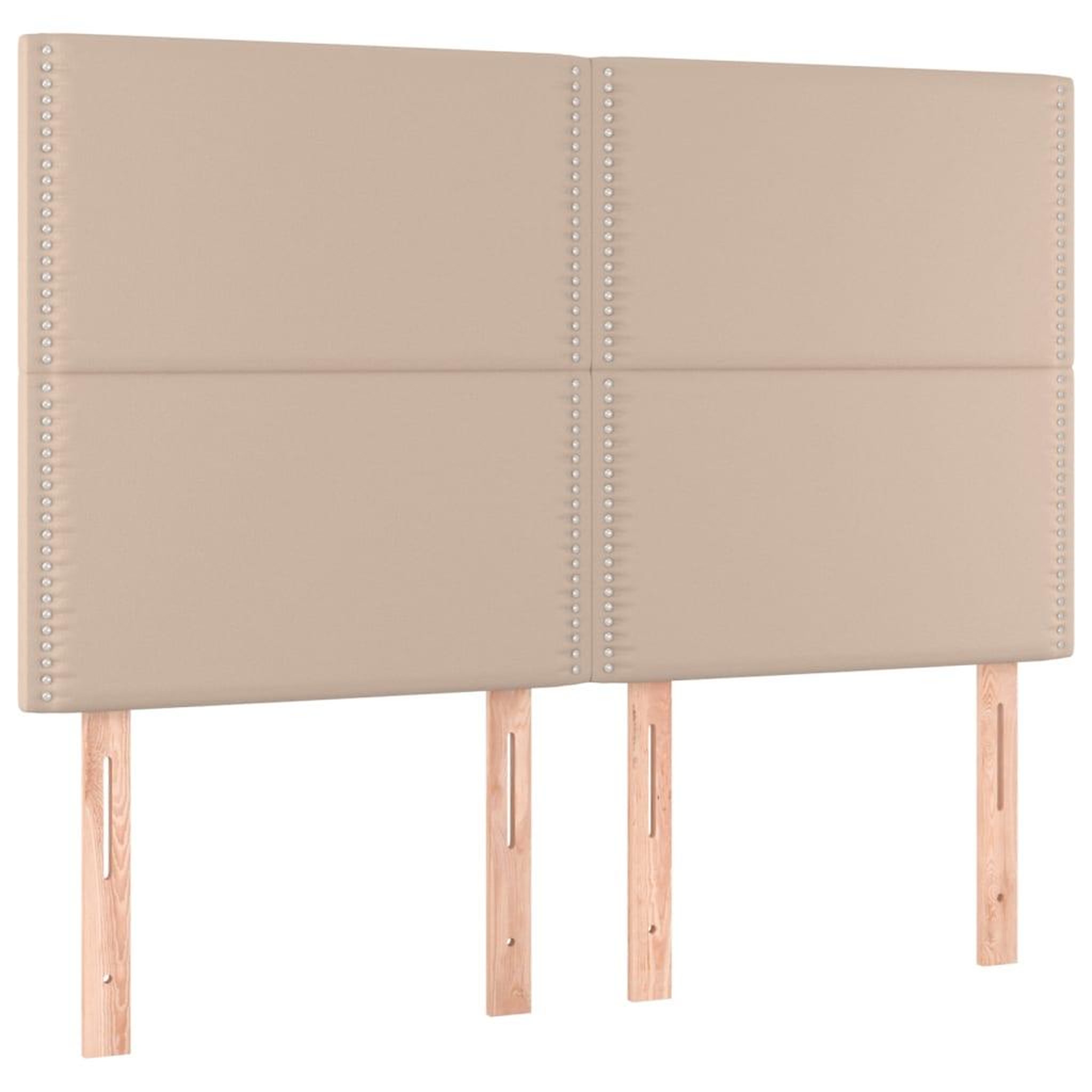 Voir la diapositive 4 : VIDAXL Tete de lit a LED Cappuccino 144x5x118/128 cm Similicuir