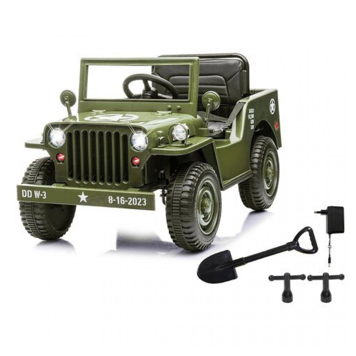Jamara Ride-on Jeep Willys MB Army vert 12V