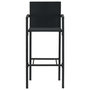 Voir la diapositive 5 : VIDAXL Ensemble de bar d'exterieur 3 pcs accoudoir Resine tressee Noir