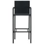 Voir la diapositive 5 : VIDAXL Ensemble de bar d'exterieur 3 pcs accoudoir Resine tressee Noir