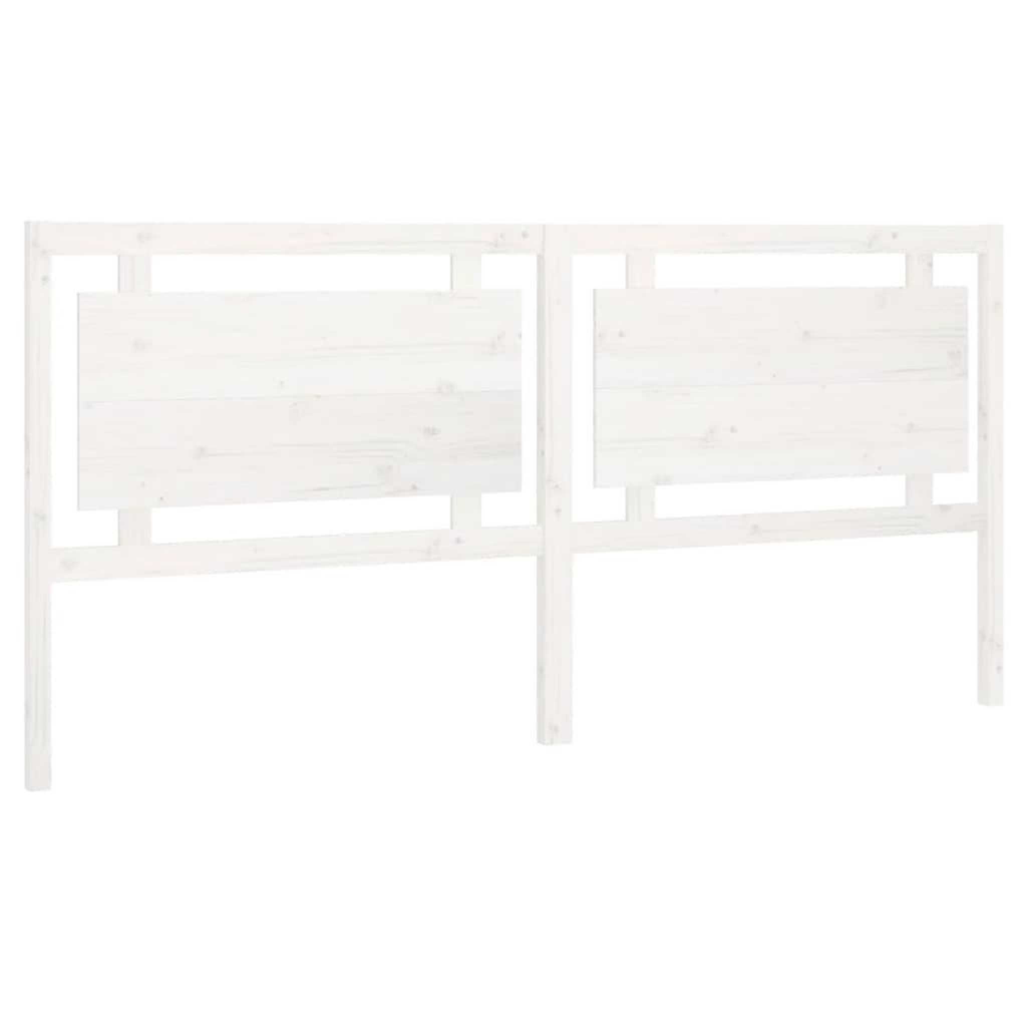 Voir la diapositive 2 : VIDAXL Tete de lit Blanc 205,5x4x100 cm Bois massif de pin