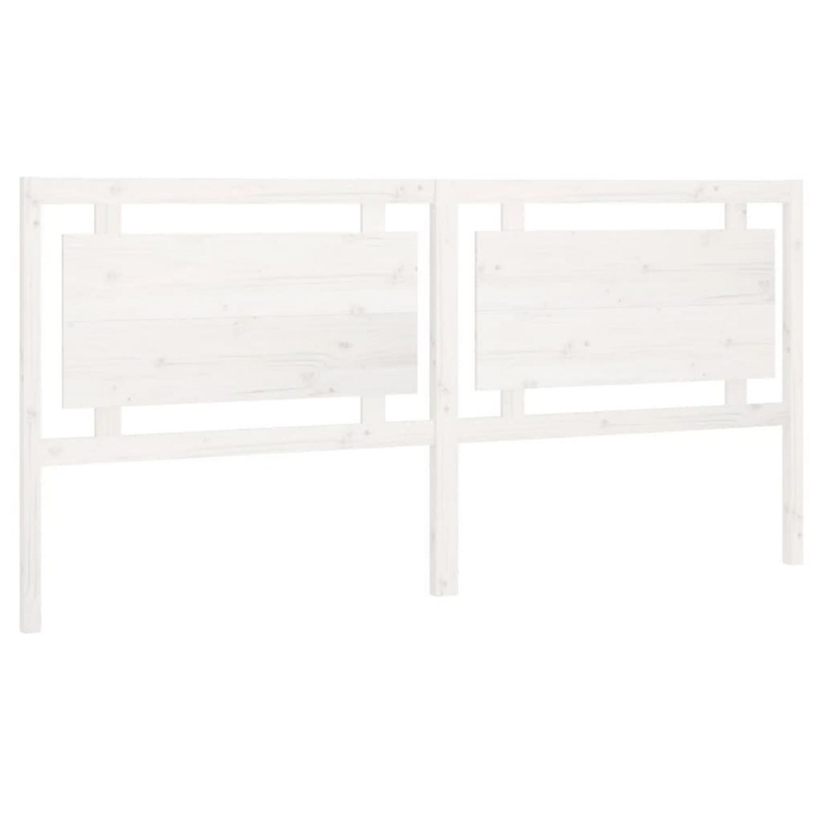 VIDAXL Tete de lit Blanc 205,5x4x100 cm Bois massif de pin