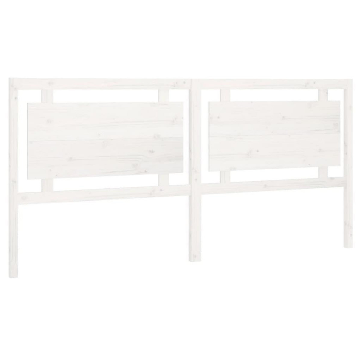 VIDAXL Tete de lit Blanc 205,5x4x100 cm Bois massif de pin