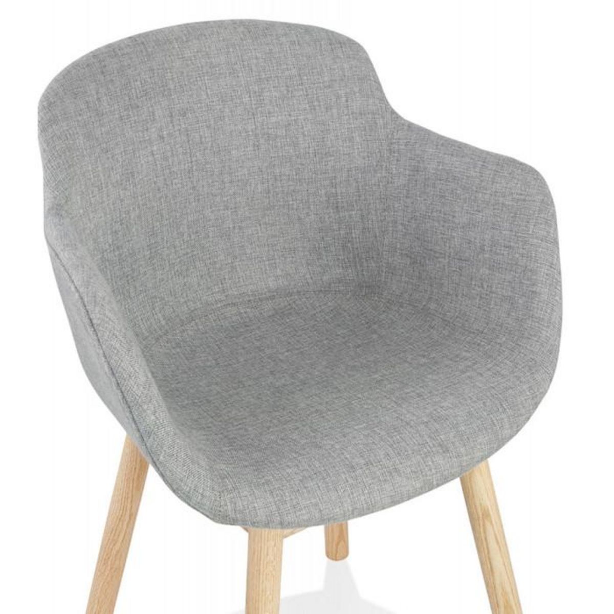Paris Prix Chaise Design en Tissu  Angie  80cm Gris Clair