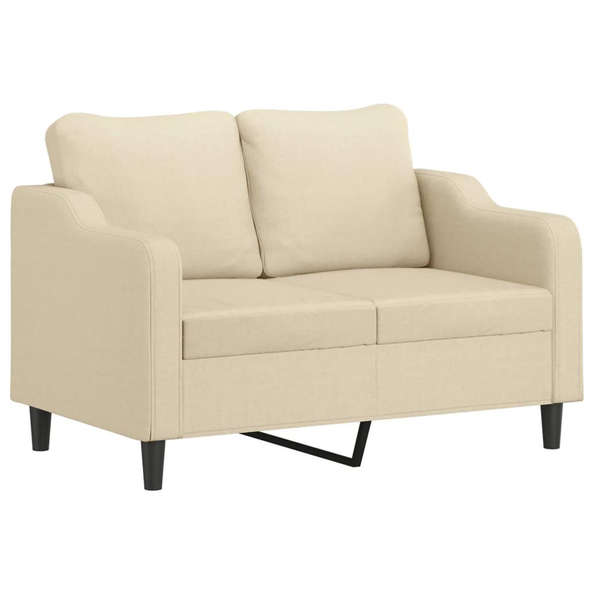 Voir la diapositive 3 : VIDAXL Ensemble de canapes 2 pcs avec coussins creme tissu