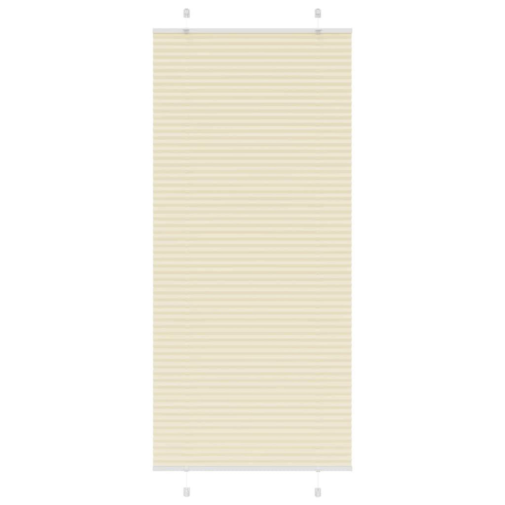 VIDAXL Store plisse creme 100x200cm largeur du tissu 99,4 cm polyester