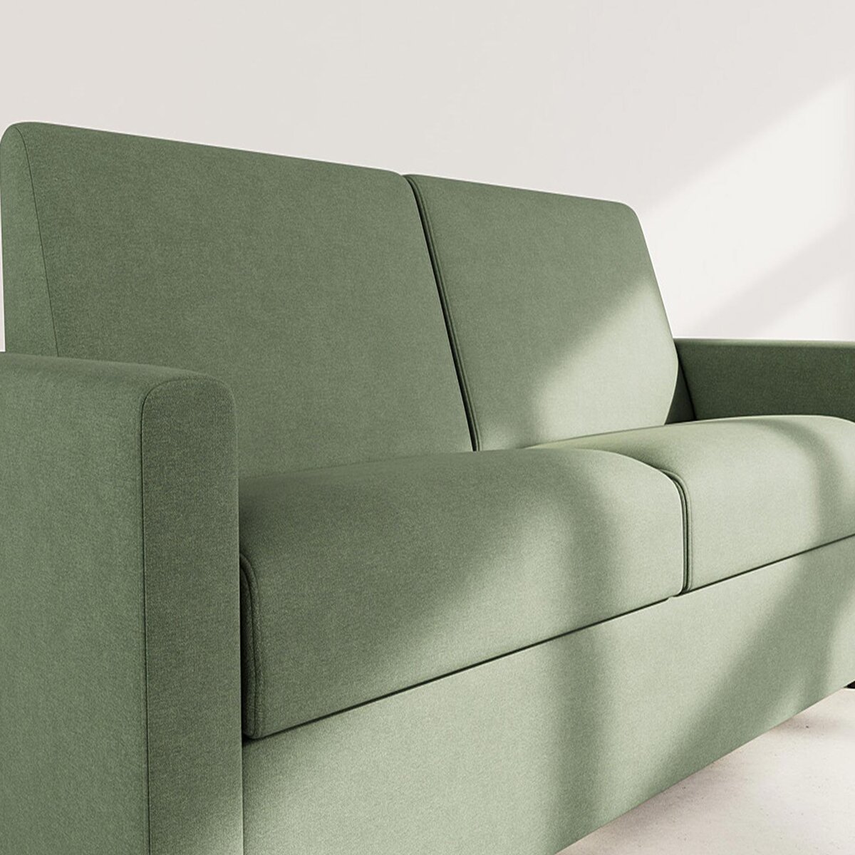 BEST MOBILIER Julia - canapé 3 places convertible express couchage quotidien 140 cm matelas 18 cm en tissu