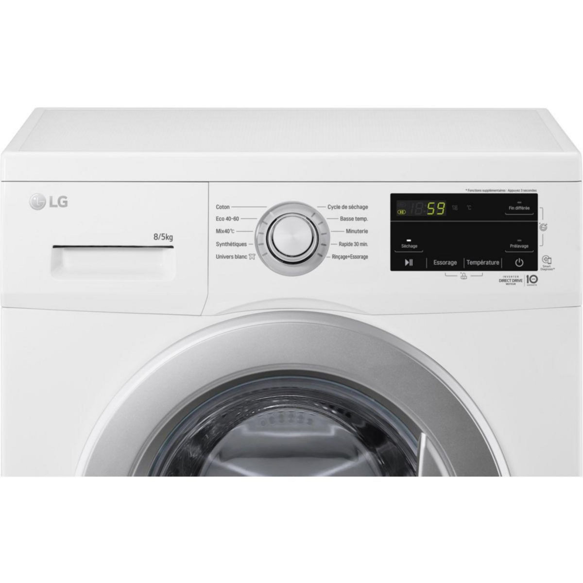 LG Lave linge séchant hublot F854M21WR