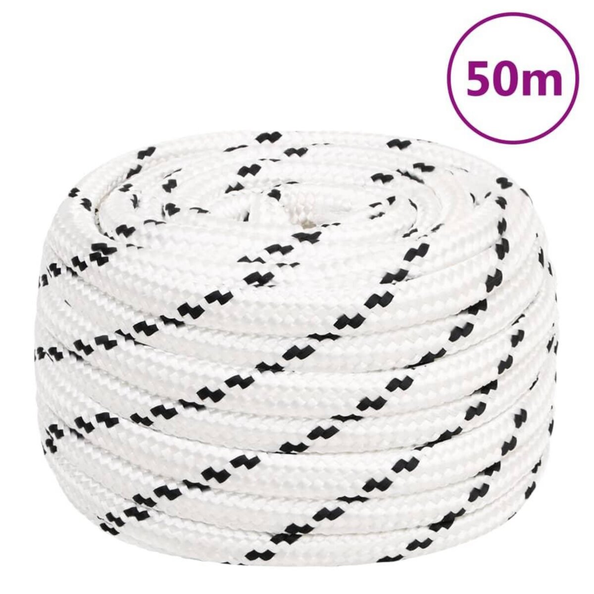 VIDAXL Corde de travail Blanc 18 mm 50 m Polyester