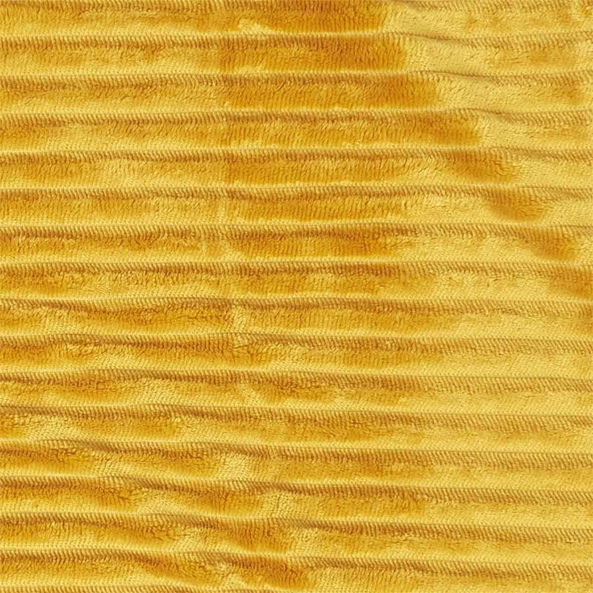 Voir la diapositive 3 : The Home Deco Factory Plaid flanelle côtelé  sherpa  180x220cm moutarde
